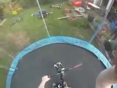 Extreme Trampoline Biking With A GoPro Helmet Cam