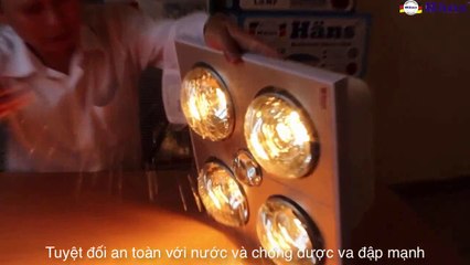 Đèn sưởi nhà tắm Hans chống nước rất tốt