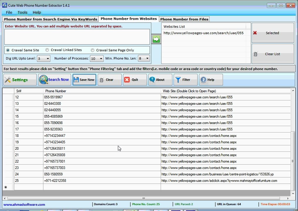How to use Cute Web Phone Number Extractor 1.4