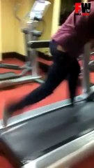 Guy eat Treadmill Carpet - Fails World
