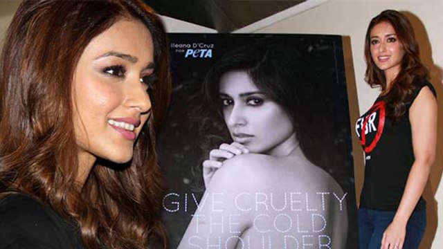 Ileana Dcruz At PETA Ad Launch