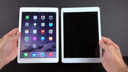 La coque de l'iPad Air 2 comparée à l'iPad Air