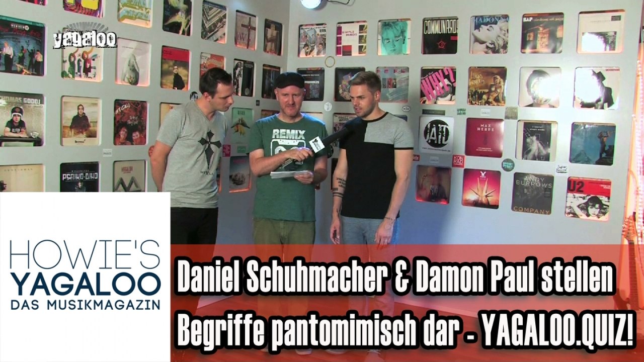 Daniel Schuhmacher & Damon Paul beim YAGALOO.QUIZ