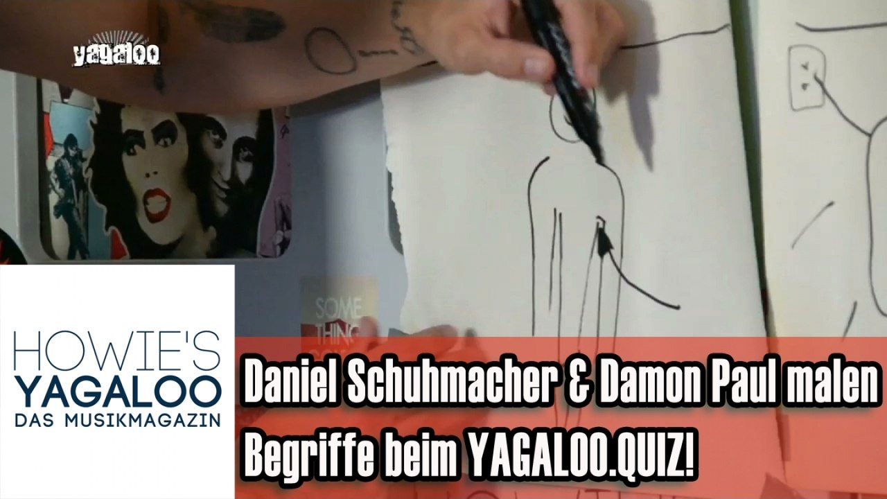 Daniel Schuhmacher & Damon Paul malen Begriffe beim YAGALOO.QUIZ