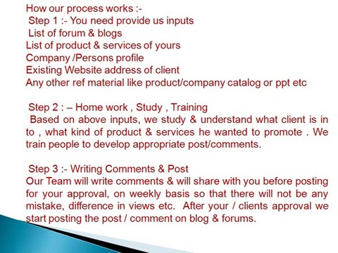 Forum & Blog Posting & Content Writing Services.