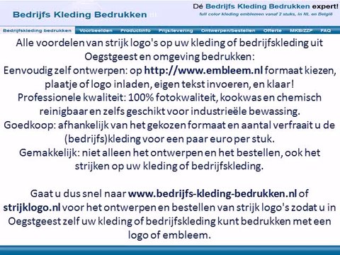 Kleding bedrijfskleding bedrukken Oegstgeest