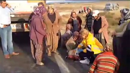 Tarım işçilerini taşıyan kamyonet tıra çarptı- 6 yaralı - KonyaMesaj.com