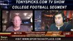 Week 5 NCAA College Football Picks Predictions Previews Odds from Mitch on Tonys Picks TV 9-23-2014