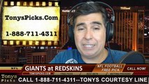 Washington Redskins vs. New York Giants Free Pick Prediction Point Spread Odds Betting Preview 9-25-2014