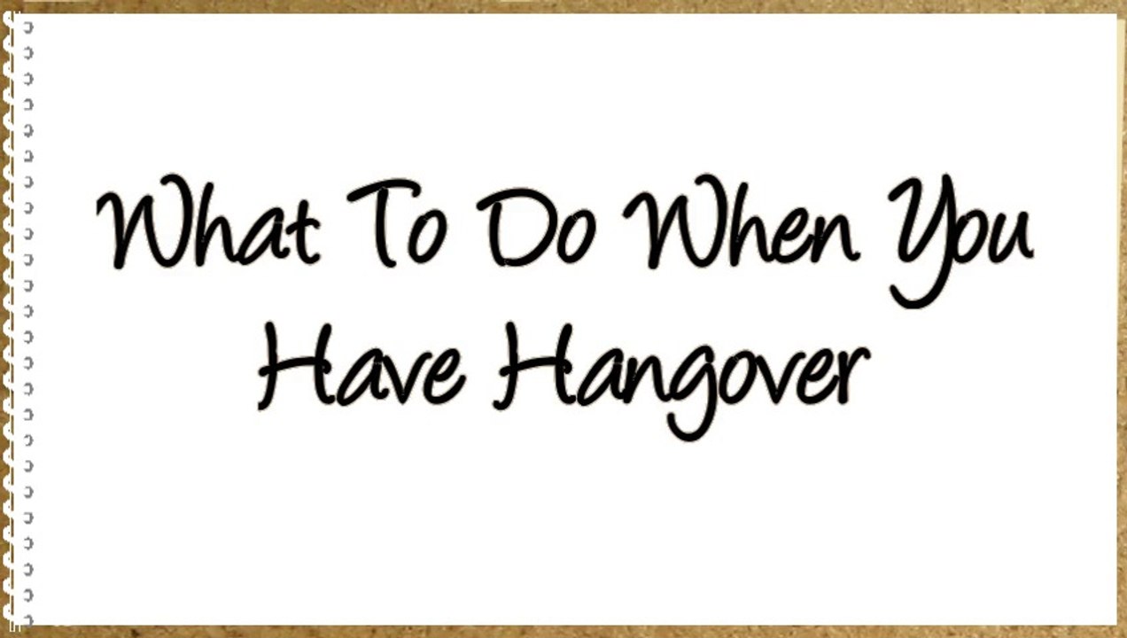 Avoid Hangover After Drinking