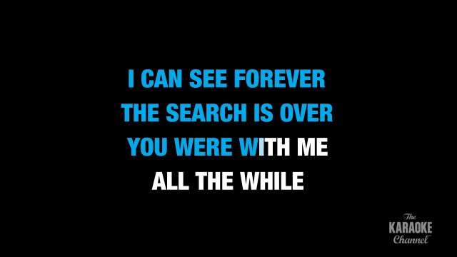 The Search Is Over in the Style of _Survivor_ with lyrics (no lead vocal) karaoke video
