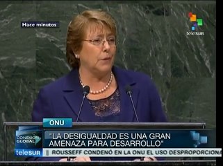 Llama M. Bachelet a atacar la desigualdad "con medidas concretas"