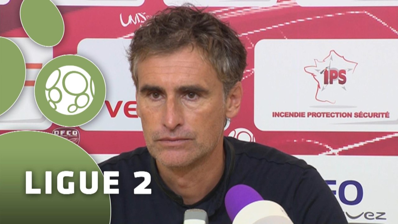 Conférence de presse Dijon FCO - US Créteil-Lusitanos (2-1) : Olivier DALL'OGLIO (DFCO) - Philippe  HINSCHBERGER (USCL) - 2014/2015