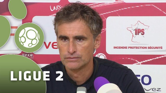 Conférence de presse Dijon FCO - US Créteil-Lusitanos (2-1) : Olivier DALL'OGLIO (DFCO) - Philippe HINSCHBERGER (USCL) - 2014/2015