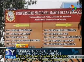 Peru: 300 trade union leaders fired since 2011