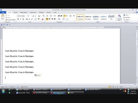 Cut, Copy and Paste Command's use in MS Word 2010 Part 4