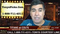 Indianapolis Colts vs. Tennessee Titans Free Pick Prediction Pro Football Point Spread Odds Betting Preview 9-28-2014