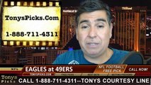 Philadelphia Eagles vs. San Francisco 49ers Free Pick Prediction Pro Football Point Spread Odds Betting Preview 9-28-2014