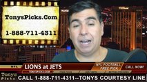 New York Jets vs. Detroit Lions Free Pick Prediction Pro Football Point Spread Odds Betting Preview 9-28-2014