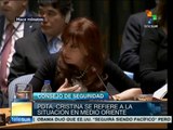 Presidenta Fernández analiza en Consejo Seguridad ONU crisis en M.O.