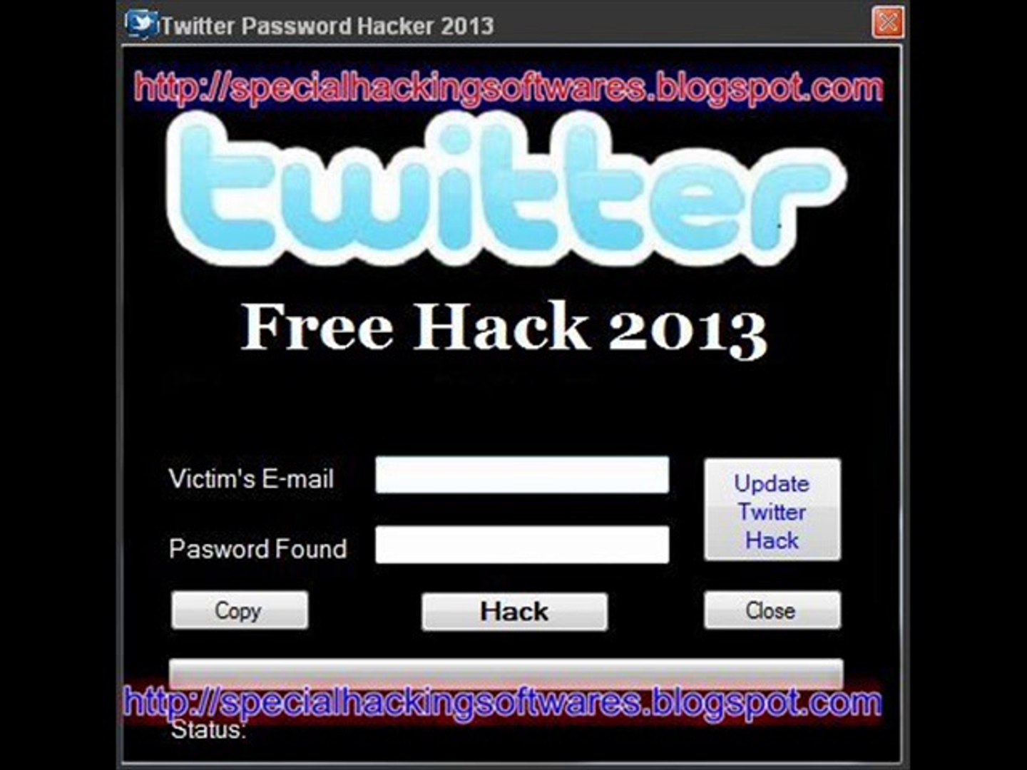 TWITTER HACKER PRO prank ;) 1.0346 Free Download