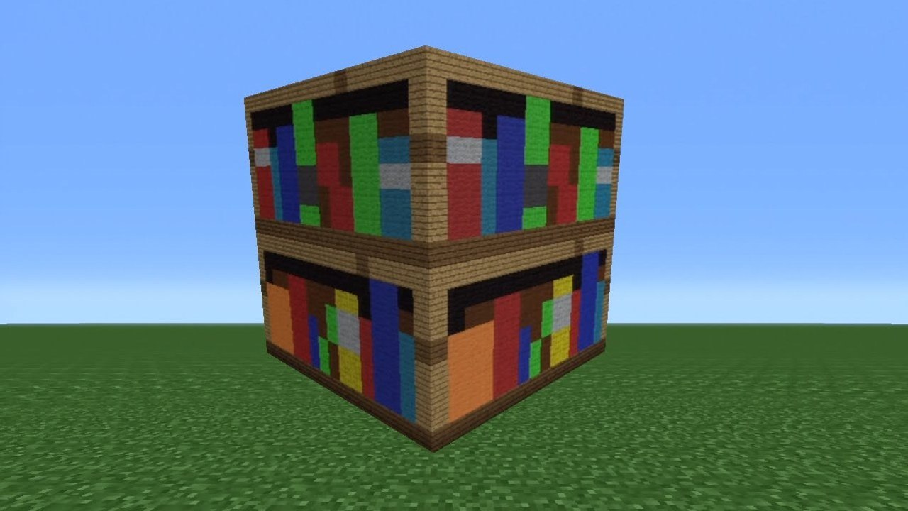 Minecraft Tutorial: How To Make A Bookshelf Statue