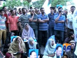 MQM stages sit-ins in Karachi-25 Sept 2014