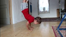 5 years old kid doing 90 degree pushups
