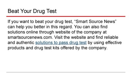 How To Pass a Drug Test In Easy way…..