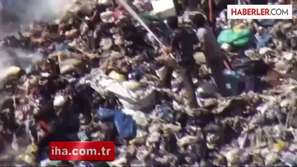 Bodrum'da Çöplük Yangını İşçilere Zor Anlar Yaşattı