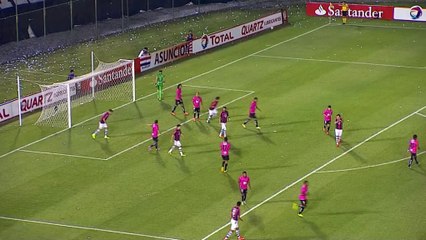 Julio dos Santos takes truly awful free-kick