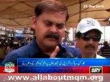 Muhammad Hussain on protest in Karachi against Illegal arresting of MQM workers