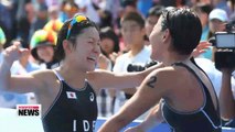 Japan dominates, finishing 1-2 in men's and women's triathlon