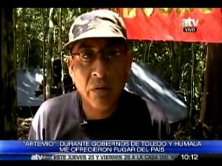 'Artemio': Gobiernos de Toledo y Humala me ofrecieron fugar