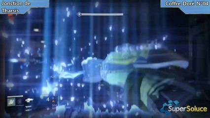 Destiny : Emplacements des cinq coffres dorés de la Mars