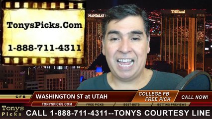 Download Video: Utah Utes vs. Washington St Cougars Free Pick Prediction College Football Point Spread Odds Betting Preview 9-27-2014