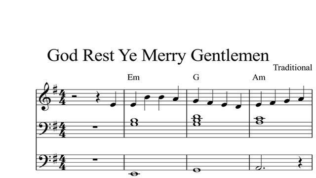 God Rest Ye, Merry Gentlemen: DIGITAL SHEET MUSIC Piano Organ & Keyboard Book 2