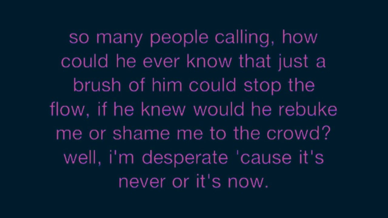 Nicole C Mullen one touch (press) lyrics