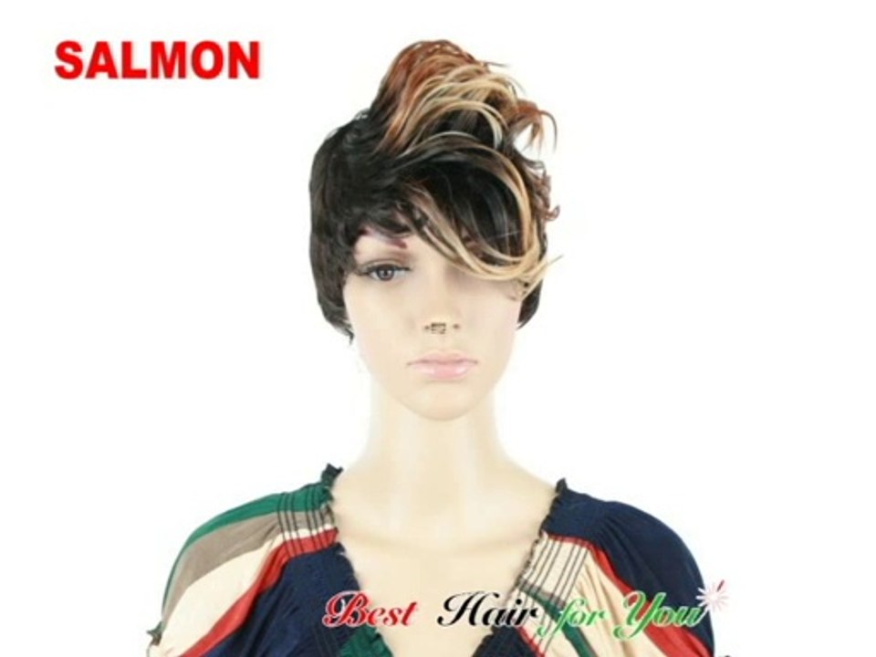 Vanessa Wig Buton -salmon