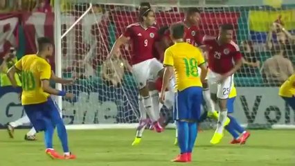 Brazil 1-0 Colombia (05.09.2014) - Neymar freekick goal