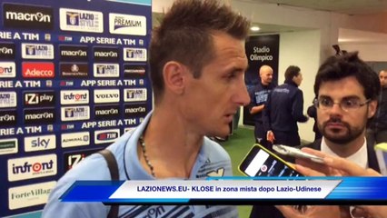 25.09.14 - Miroslav KLOSE in zona mista dopo Lazio-Udinese