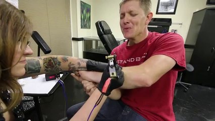 TATTOOING Close Up in Slow Motion
