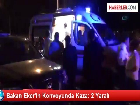 Diyarbakır'da Bakan Eker'in Konvoyunda Kaza: 2 Koruma Polis Yaralı