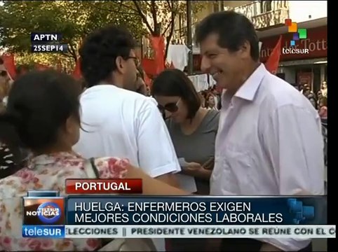 Enfermeros portugueses en huelga exigen mejores condiciones laborales