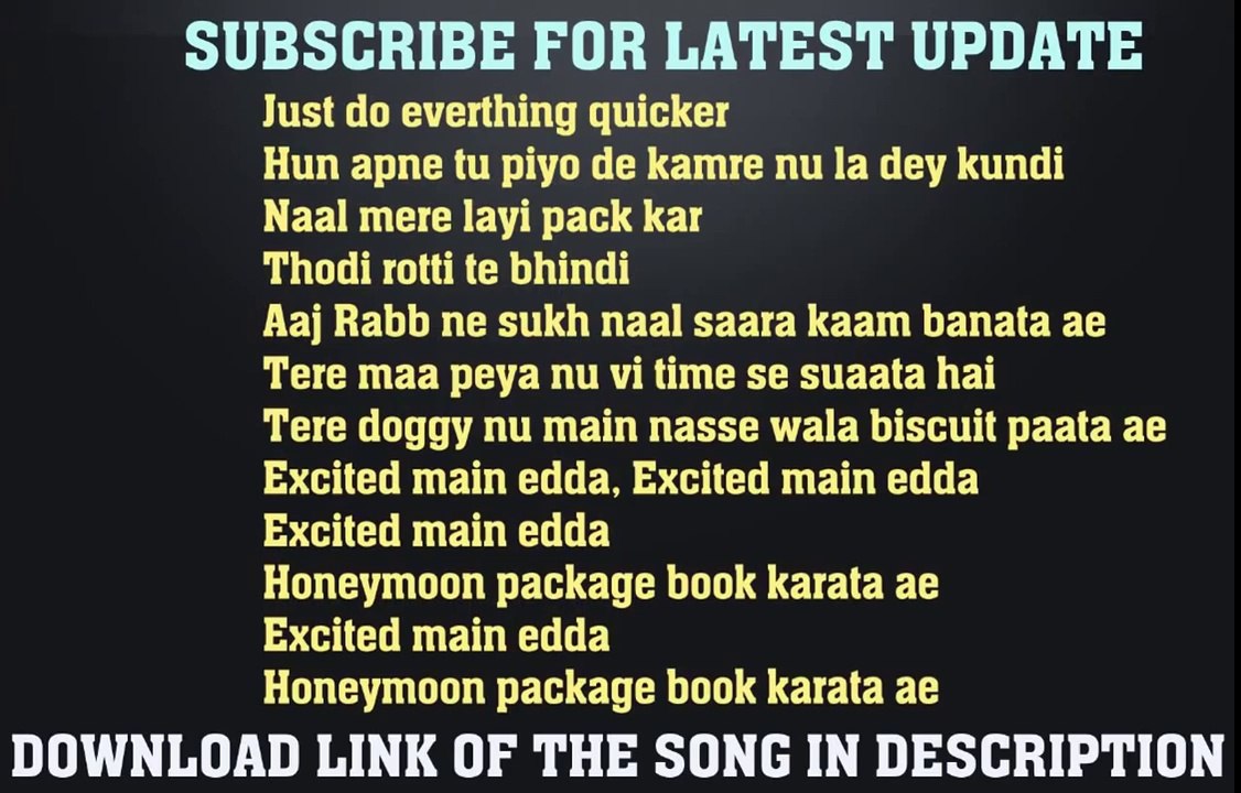 Exclusive- Desi Kalakaar  LYRICS Video Song - Yo Yo Honey Singh - Sonakshi Singh - LYRICS