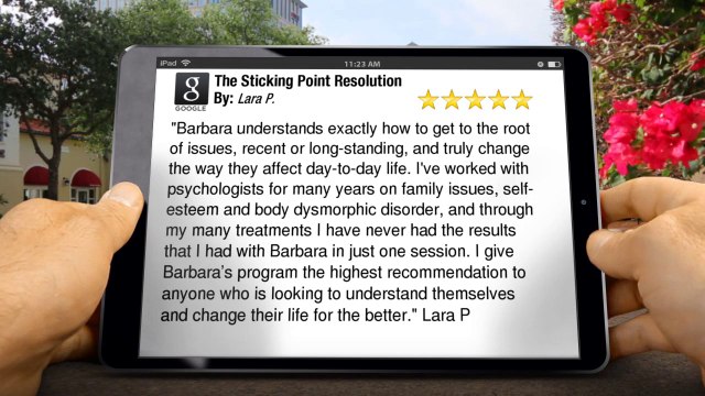 The Sticking Point Resolution London Exceptional Five Star Review by Lara P.