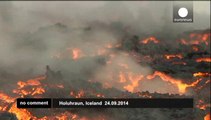 Iceland: dangerous lava flow threatens highland road