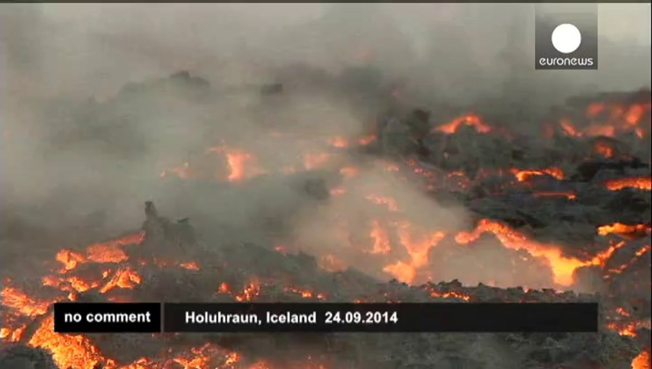Iceland: dangerous lava flow threatens highland road