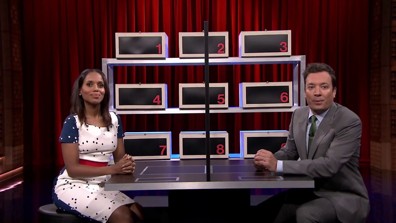 Kerry Washington ment en face de Jimmy Fallon