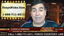 Nebraska Cornhuskers vs. Illinois Fighting Illini Free Pick Prediction College Football Point Spread Odds Betting Preview 9-27-2014